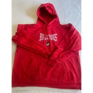 AS Sports Georgia Bulldogs Hoodie Red Mens Large UGA Pullover Sweatshirt L